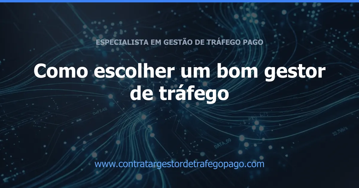 Como escolher um bom gestor de tráfego