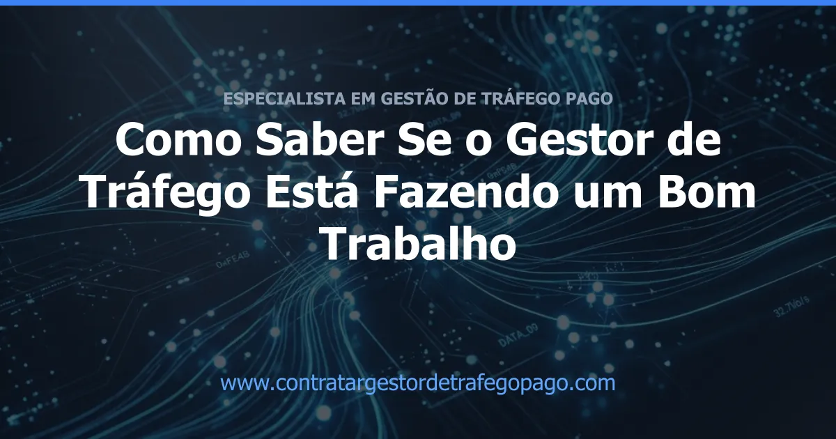 Como Saber Se o Gestor de Tráfego Está Fazendo um Bom Trabalho