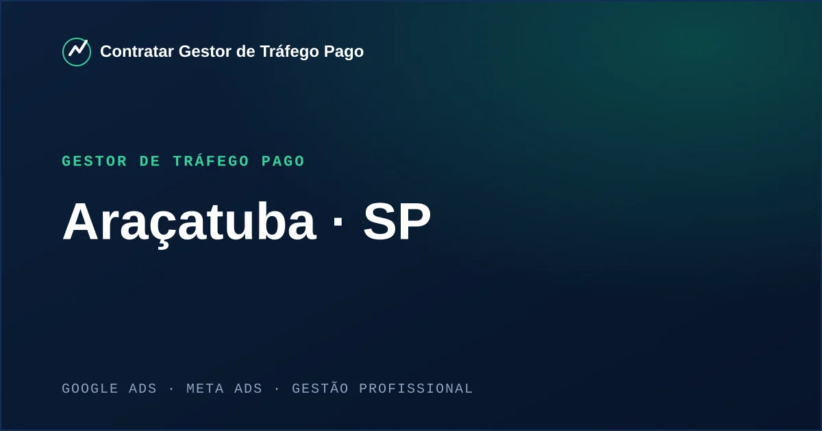 Gestor de Tráfego Pago em Araçatuba - SP