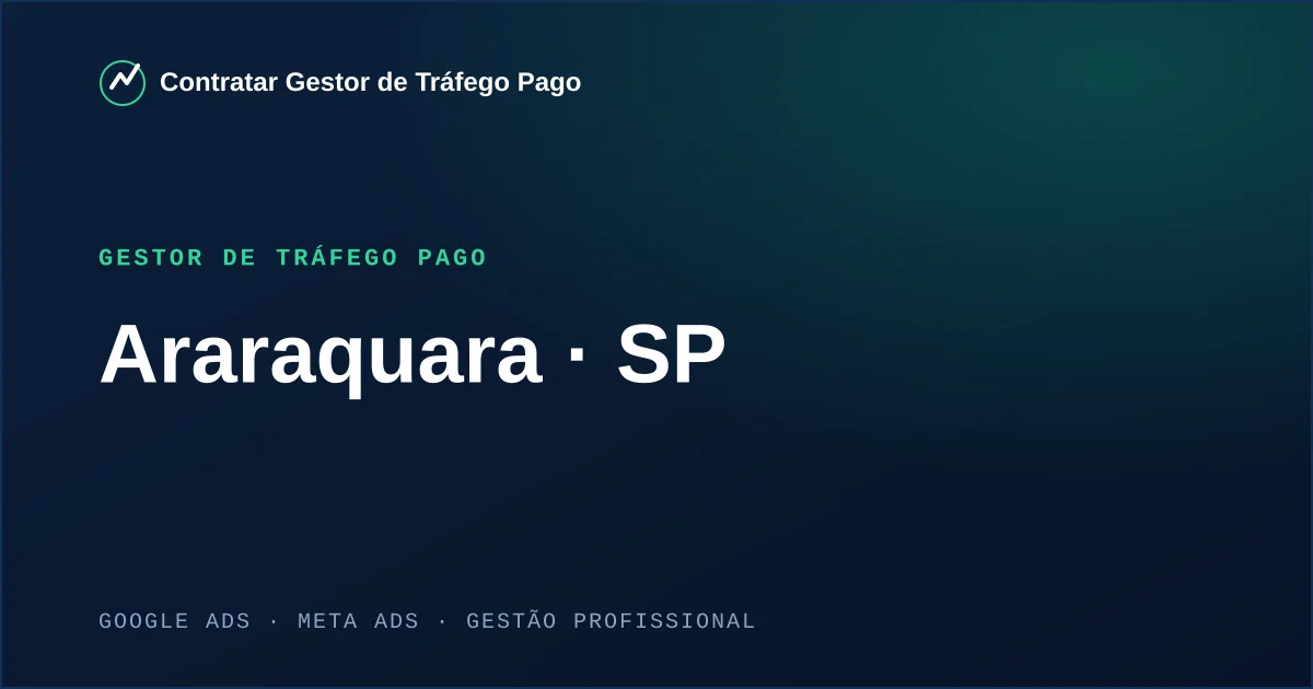 Gestor de Tráfego Pago em Araraquara - SP