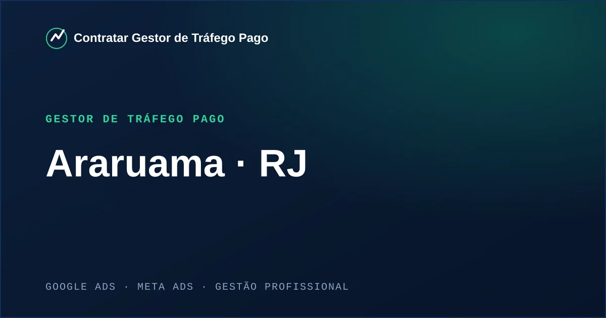 Gestor de Tráfego Pago em Araruama - RJ