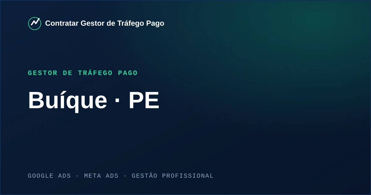 Gestor de Tráfego Pago em Buíque - PE