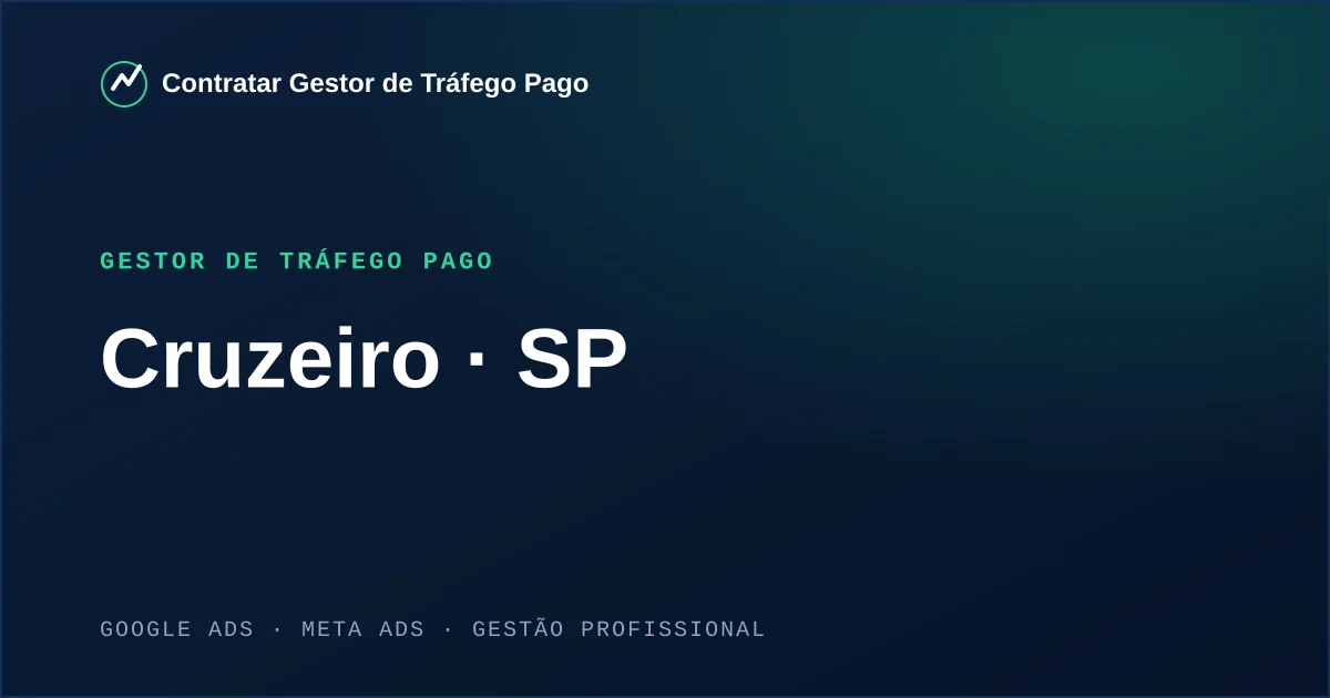 Gestor de Tráfego Pago em Cruzeiro - SP