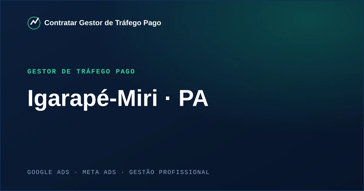 Gestor de Tráfego Pago em Igarapé-Miri - PA
