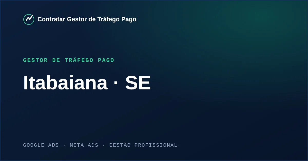 Gestor de Tráfego Pago em Itabaiana - SE
