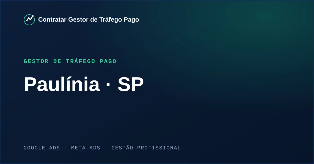 Gestor de Tráfego Pago em Paulínia - SP