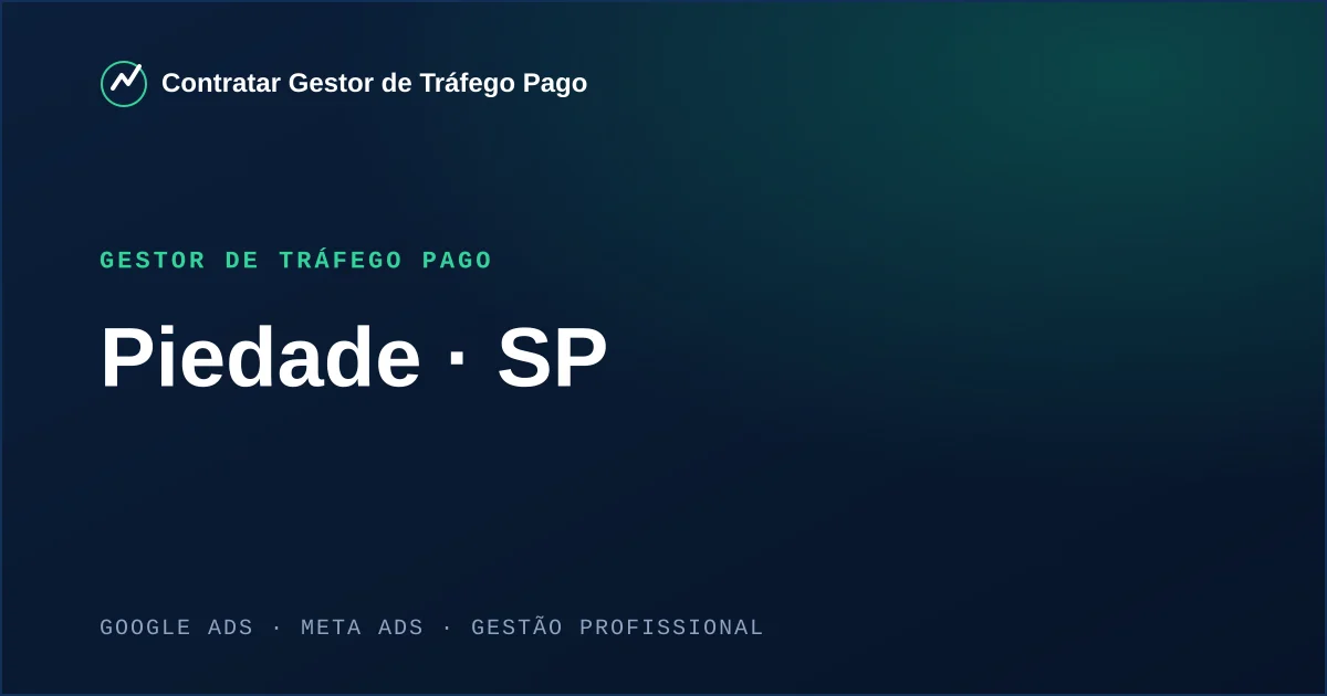 Gestor de Tráfego Pago em Piedade - SP