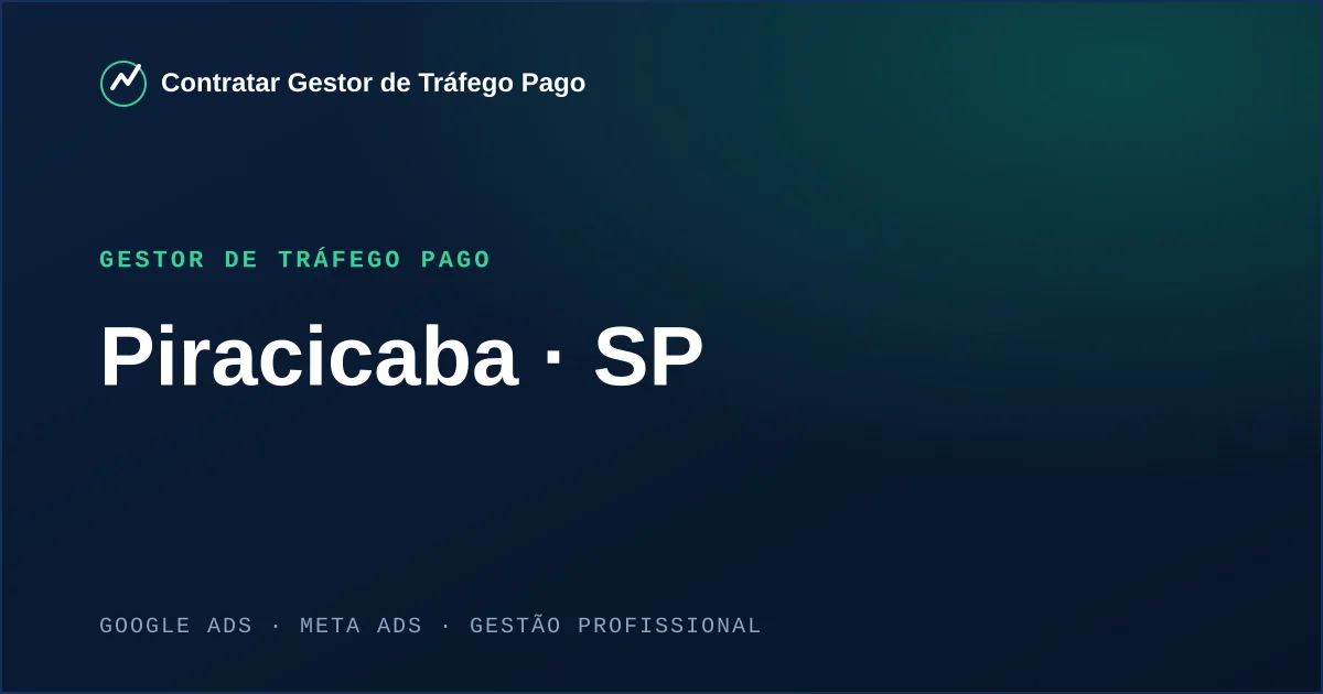 Gestor de Tráfego Pago em Piracicaba - SP