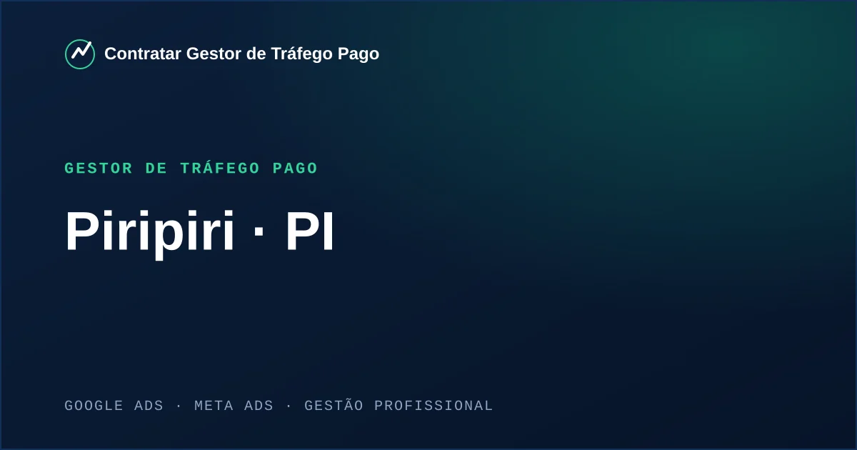Gestor de Tráfego Pago em Piripiri - PI