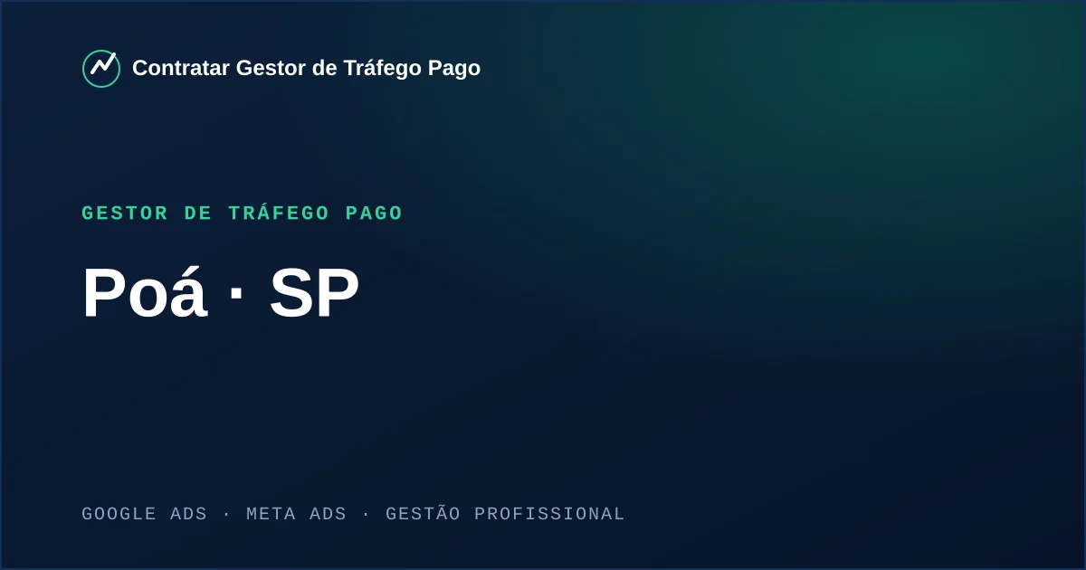 Gestor de Tráfego Pago em Poá - SP