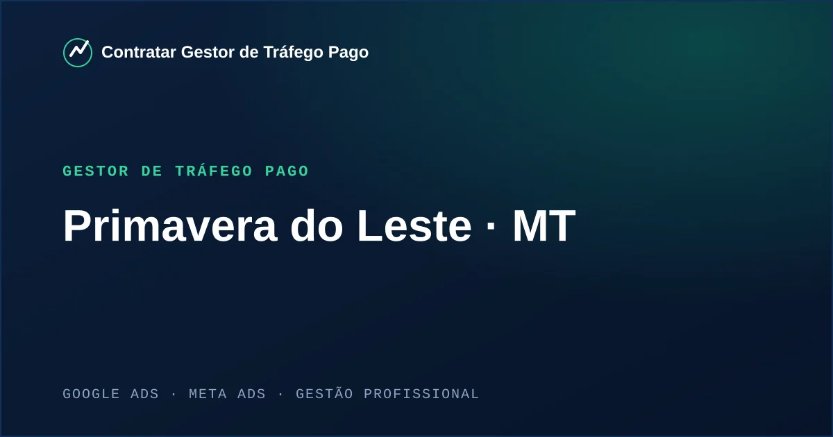 Gestor de Tráfego Pago em Primavera do Leste - MT