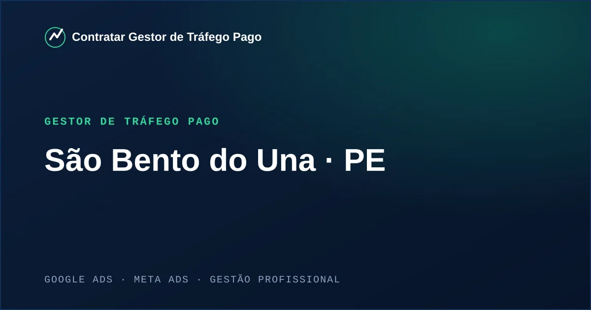 Gestor de Tráfego Pago em São Bento do Una - PE