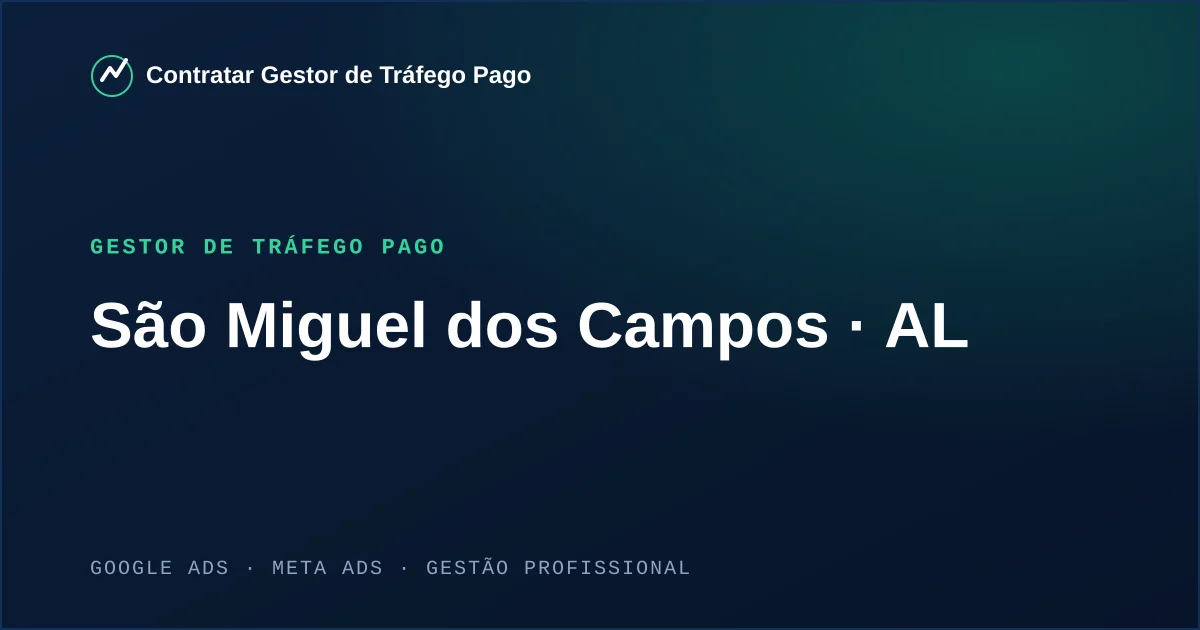 Gestor de Tráfego Pago em São Miguel dos Campos - AL