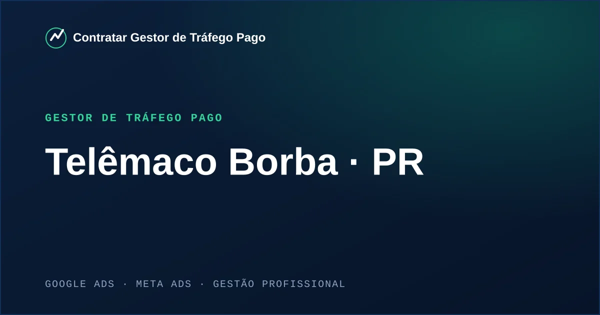 Gestor de Tráfego Pago em Telêmaco Borba - PR